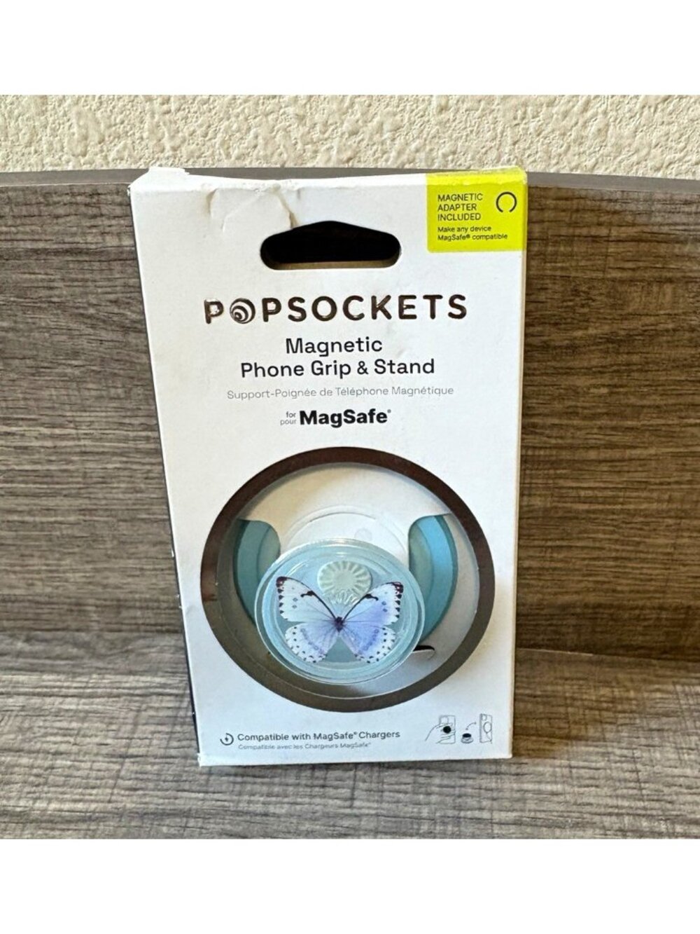 PopSockets Magnetic Phone Grip Stand for Apple MagSafe Butterfly